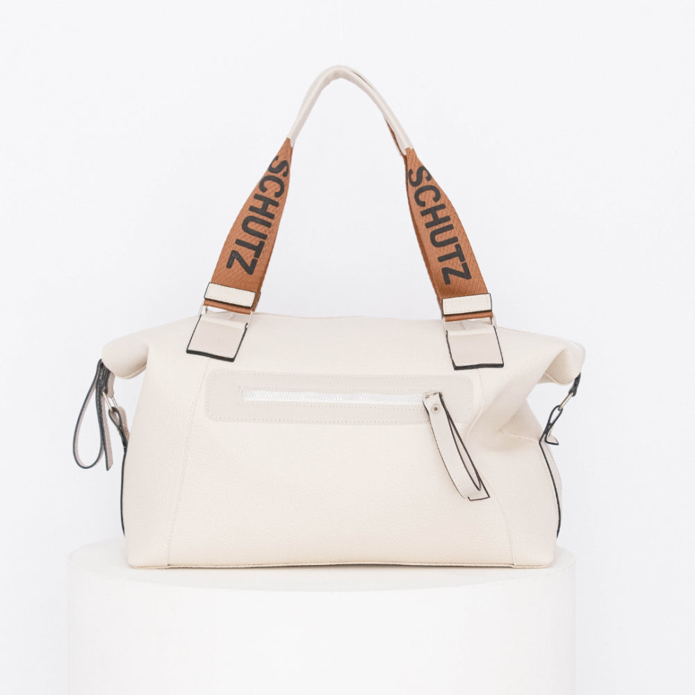 Bolsa Baú Feminina Forrada com Alça Escrita e Design Sofisticado Couro -Envio imediato